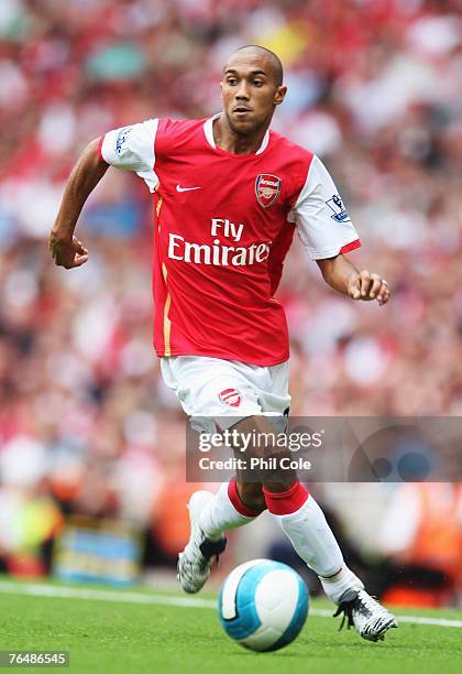 Gael Clichy of Arsenal in action during the Barclays Premier League match between Arsenal and Portsmouth at the Emirates Stadium on September 2, 2007...