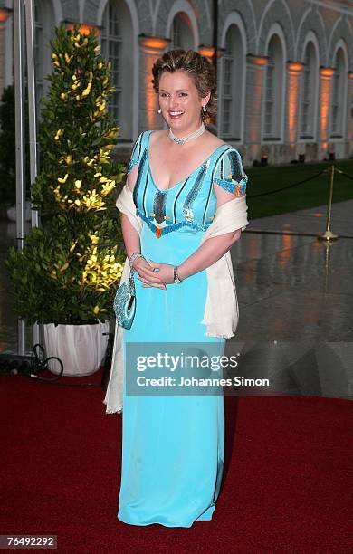 Duchess Helene in Bayern arrives for the bridal soiree at the Castle of Nymphenburg on September 3, 2007 in Munich, Germany.