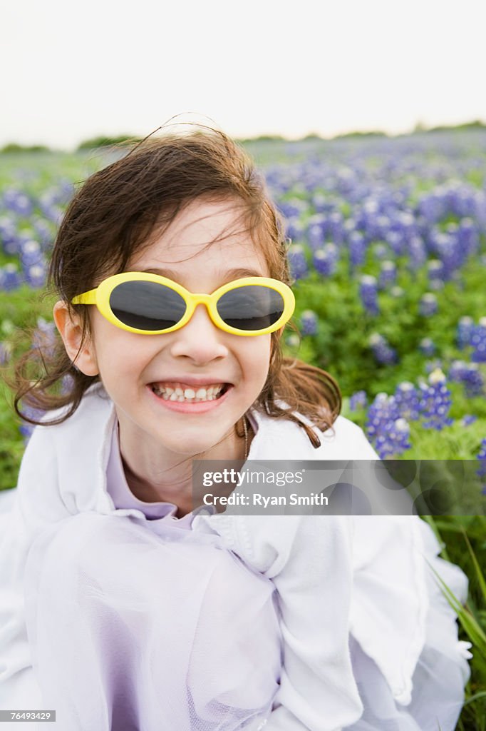 Girl wearing sunglasses