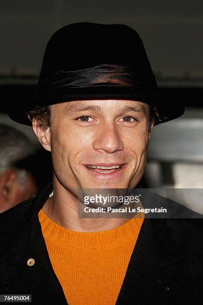 Actor Heath Ledger attends the Alberta Ferretti Boat Party during Day 6 of the 64th Annual Venice Film Festival on September 3, 2007 in Venice, Italy.