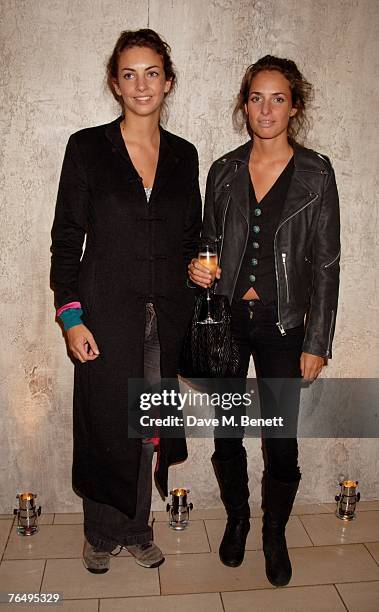 Rose and Marina Hanbury arrive at the launch party of the Nina Ricci Boutique, at Harvey Nichols on September 3, 2007 in London, England.