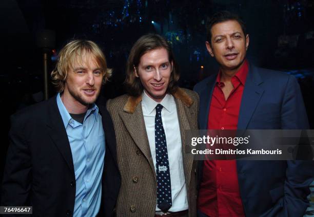 Owen Wilson, Wes Anderson, director, and Jeff Goldblum