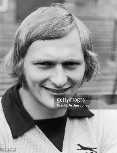 English footballer Steve Kindon during his time at Huddersfield Town, 31st August 1973.