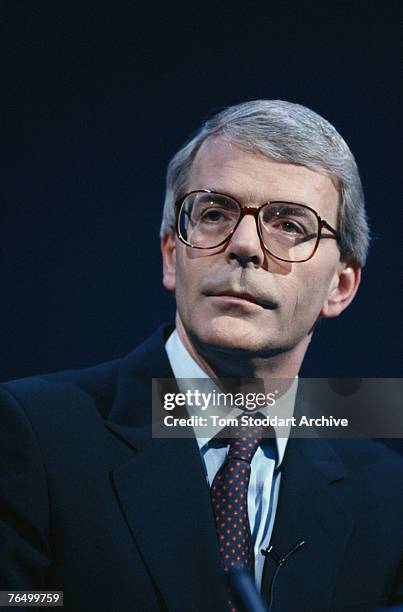 British Prime Minister John Major during the 1992 general election campaign, 5th April 1992.