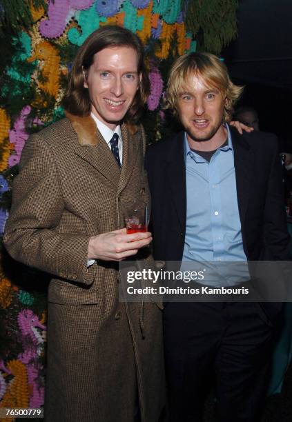 Wes Anderson, director, and Owen Wilson