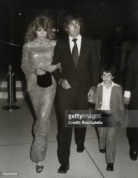Tom Hayden, Troy Fonda and Jane Fonda