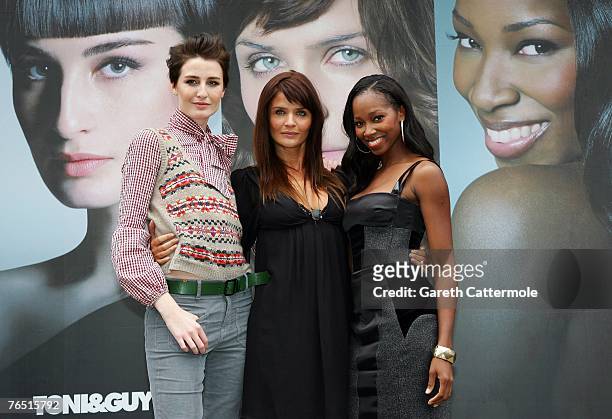 Models Erin O'Connor, Helena Christensen and singer Jamelia launch designer hair care range Model.Me in partnership with Toni & Guy at Boots on...