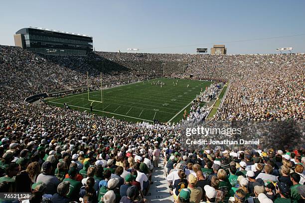 General view of the Notre Dame campus during the game between the Notre Dame Fighting Irish and the Georgia Tech Yellow Jackets on September 1, 2007...