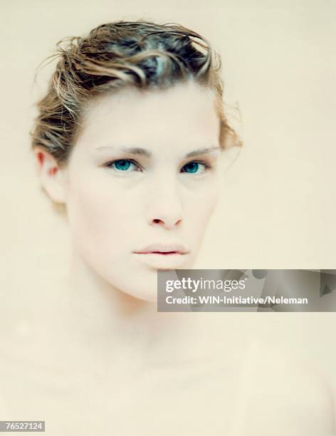 a portrait of woman - pale complexion stock-fotos und bilder