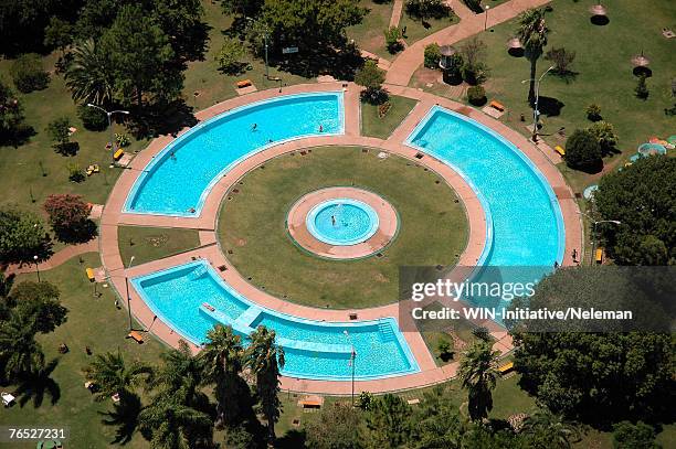 arial view of large pool - arial city stock pictures, royalty-free photos & images