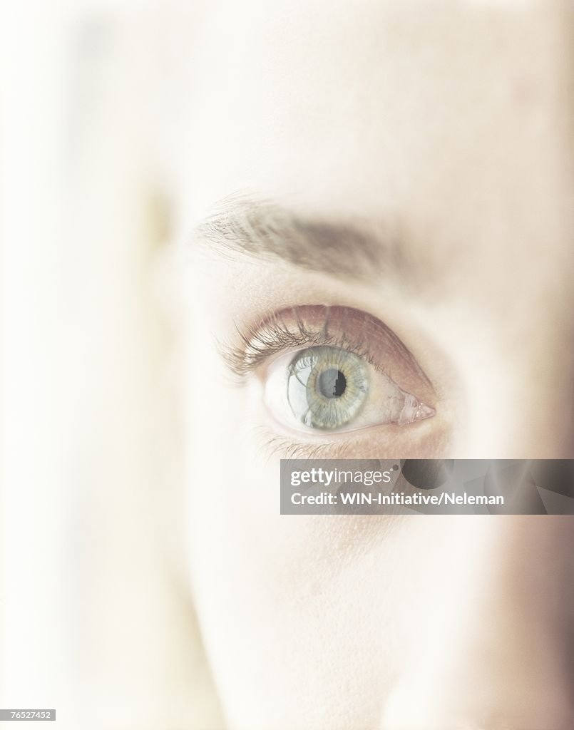 A close up of eyeball, close up