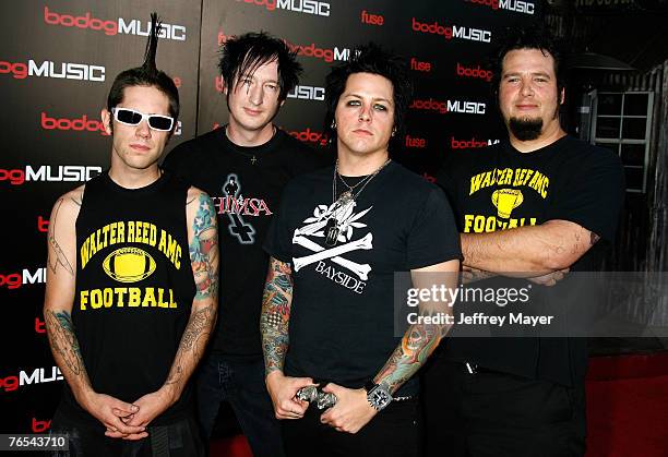 Musicians Fall From Grace arrive at the "Bodog Music Battle of the Bands" at the House of Blues on September 5, 2007 in West Hollywood, California.