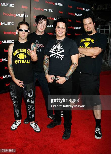 Musicians Fall From Grace arrive at the "Bodog Music Battle of the Bands" at the House of Blues on September 5, 2007 in West Hollywood, California.