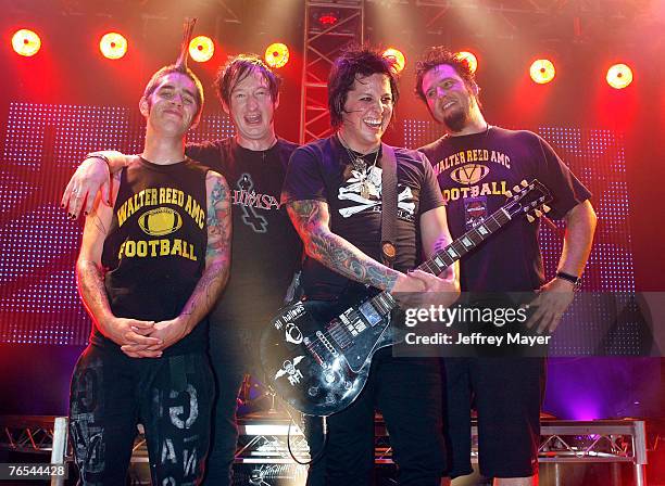 Musicians and winners Fall From Grace at the "Bodog Music Battle of the Bands" at the House of Blues on September 5, 2007 in West Hollywood,...