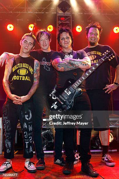 Musicians and winners Fall From Grace at the "Bodog Music Battle of the Bands" at the House of Blues on September 5, 2007 in West Hollywood,...