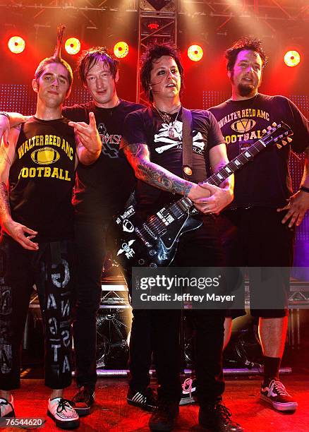 Musicians and winners Fall From Grace at the "Bodog Music Battle of the Bands" at the House of Blues on September 5, 2007 in West Hollywood,...