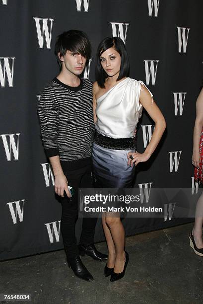 The musical artist Greg Krelenstein and Leigh Lezark of the Misshapes at the W Magazine - New York Affair party September 5, 2007 at the Chelsea Arts...