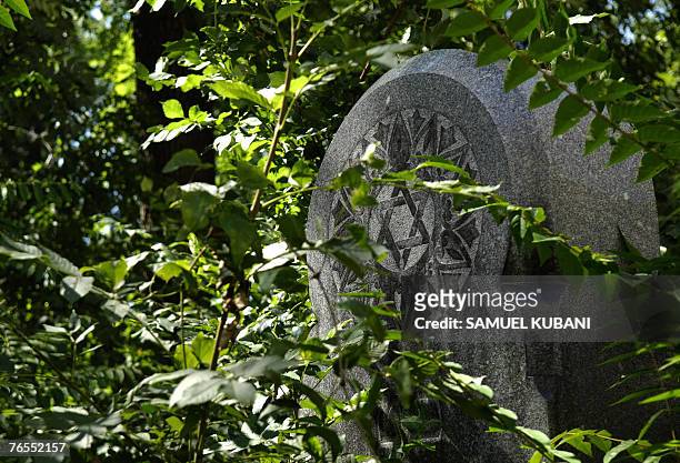 This photo dated 16 August 2007 shows a gravestone in the Jewish cemetery in Wahring, Vienna. Forgotten behind high walls in Vienna, the Jewish...