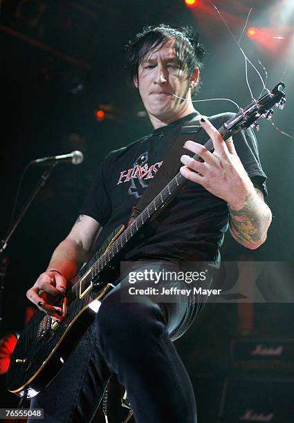 Musician B-Town of Fall From Grace performs at the "Bodog Music Battle of the Bands" at the House of Blues on September 5, 2007 in West Hollywood,...