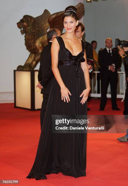 Giulia Bevilacqua attends the L'Ora Di Punta premiere in Venice during Day 9 of the 64th Venice Film Festival on September 6, 2007 in Venice, Italy.