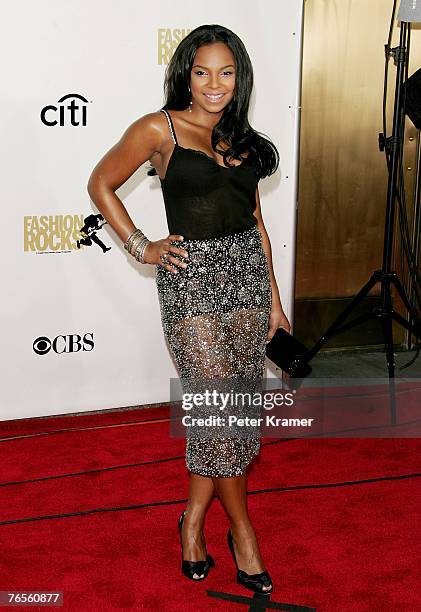 Recording artist Ashanti attends the Conde Nast Media Group's Fourth Annual Fashion Rocks Concert at Radio City Music Hall September 6, 2007 in New...