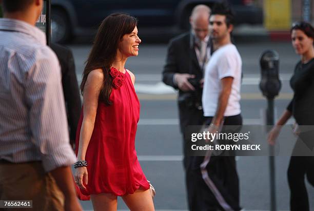 Australian actress Victoria Hill arrives for the Los Angeles premiere of "December Boys" hosted by Warner Independent Pictures and Australians in...