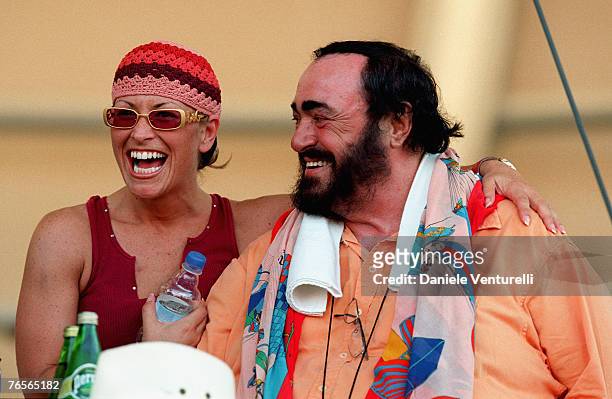 The picture shows opera singer Luciano Pavarotti with Anastacia during the 2001 Pavarotti & Friends charity concert, in Modena, Italy. The Opera Star...