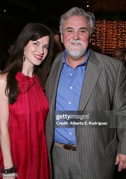 Actress Victoria Hill and director Rod Hardy attend the after party at the L.A. Premiere of Warner Independent Pictures' "December Boys", held at the...