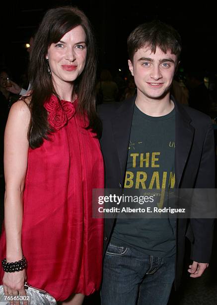 Actress Victoria Hill and actor Daniel Radcliffe attend the after party at the L.A. Premiere of Warner Independent Pictures' "December Boys", held at...