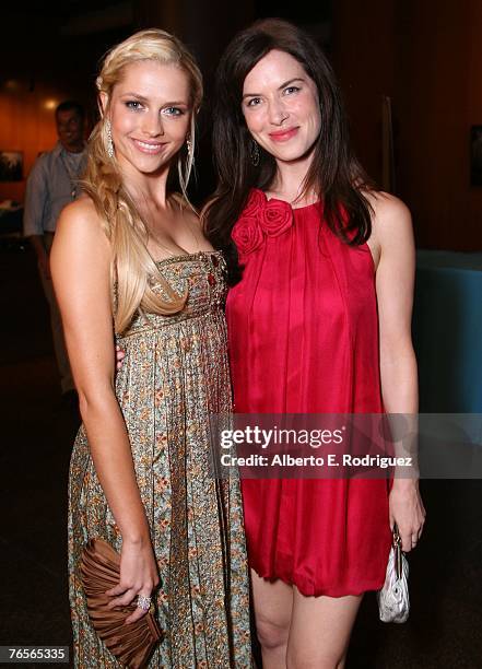 Actress Teresa Palmer and actress Victoria Hill arrive at the L.A. Premiere of Warner Independent Pictures' "December Boys", held at the Director's...