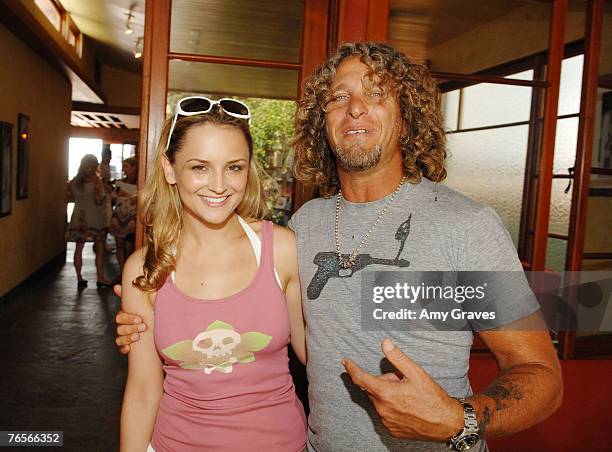 Actress Rachael Leigh Cook and Mickey Sills, designer and owner of Scanty, attend the Scanty and W Brunch at the LG House on September 6, 2007 in...