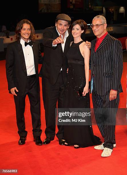 Actor Xavier Lafitte, director Jose Luis Guerin, actress Pilar Lopez de Ayala and an unidentified guest attend the ' En La Ciudad De Sylvia' premiere...