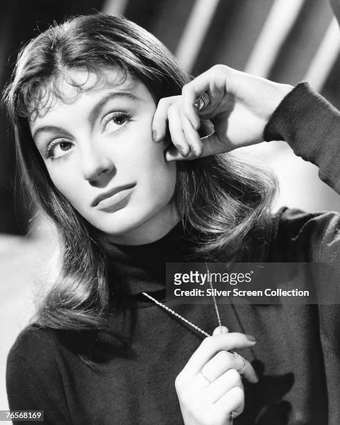 French actress Anouk Aimee, circa 1955.