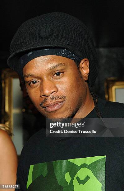 Personality Sway Calloway poses for photos at Oakley's Pre-VMA Party at Body English at The Hard Rock Hotel and Casino Resort on September 06, 2007...