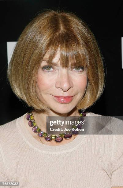 Anna Wintour, Editor-in-Chief of American Vogue attends Vera Wang spring 2008 fashion show during Mercedes-Benz Fashion Week Spring 2008 on Sep 7...