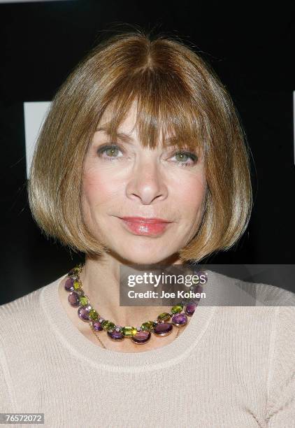 Anna Wintour, Editor-in-Chief of American Vogue attends Vera Wang spring 2008 fashion show during Mercedes-Benz Fashion Week Spring 2008 on Sep 7...