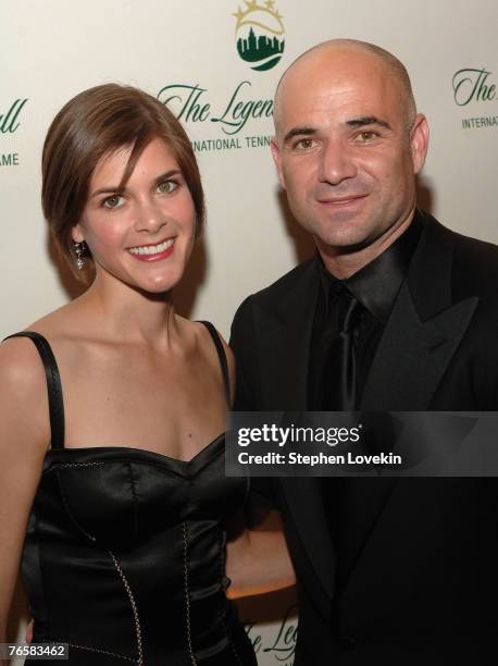 Sascha Heinz and Tennis Player Andre Agassi at the International Tennis Hall of Fame's 2007 Legends Ball at Cipriani's in New York City on September...