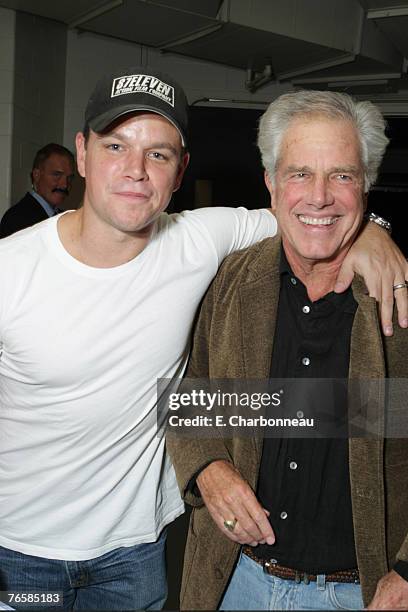 Matt Damon and father Kent Damon at the Premiere of Warner Bros. "Michael Clayton" during the 2007 Toronto International Film Festival held at the...