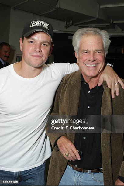 Matt Damon and father Kent Damon at the Premiere of Warner Bros. "Michael Clayton" during the 2007 Toronto International Film Festival held at the...