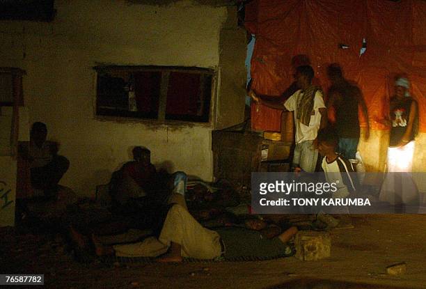 Ethiopian immigrants hang out 03 September 2007 on a street near the port of Bosasso, the economic capital of the semi-autonomous region of...