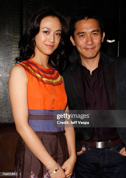 ActressTang Wei and Tony Leung at the 32nd Annual Toronto International Film Festival "Eastern Promises" party at Cheval on September 8, 2006 in...