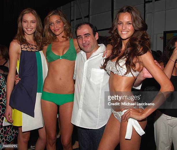 Designer Amir Slama with Izabel Goulart and models at Rosa Cha by Amir Slama Spring 2008 during Mercedes-Benz Fashion Week at the Tent, Bryant Park...