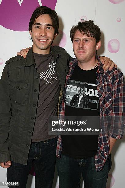 Actors Justin Long and Keir O'Donnell at the 32nd Annual Toronto International Film Festival Motorola Late Night Lounge at 88 Yorkville Avenue on...