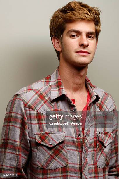 Actor Andrew Garfield of "Boy A" at the 2007 Diesel Portrait Studio Presented by Wireimage and Inside Entertainment on September 9, 2007 in Toronto,...