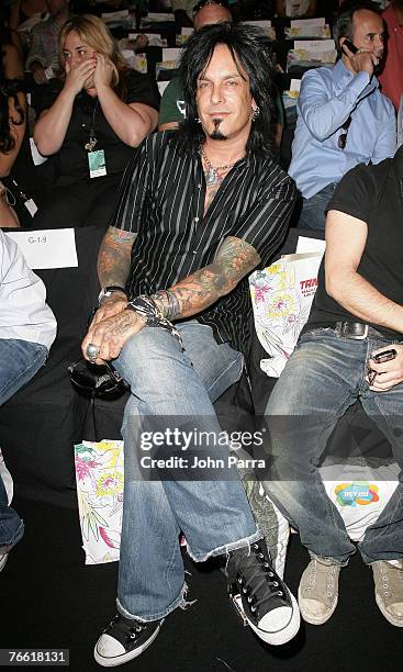 Nikki Sixx during the Rosa Cha 2008 Fashion Show at the Tent in Bryant Park during the Mercedes-Benz Fashion Week Spring 2008 on September 8, 2007 in...