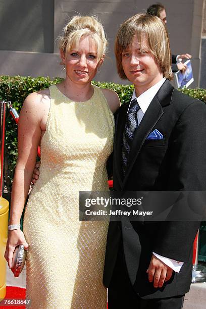 Actress Jennifer Earles and actor Jason Earles arrive at the 59th Annual Primetime Creative Arts Emmy Awards at the Shrine Auditorium on September 8,...
