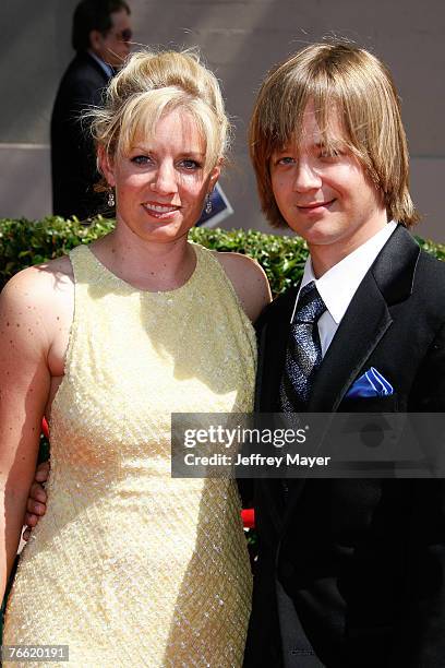 Actress Jennifer Earles and actor Jason Earles arrive at the 59th Annual Primetime Creative Arts Emmy Awards at the Shrine Auditorium on September 8,...