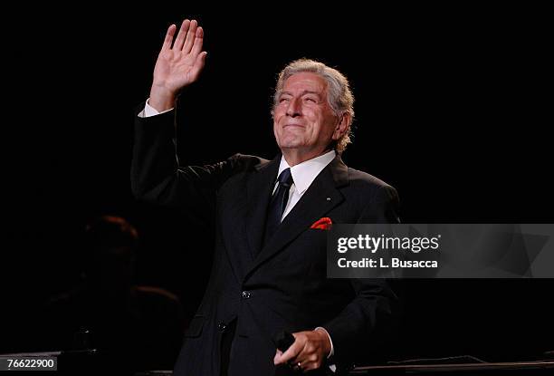 Performs during the Tony Bennett Exploring the Arts Benefit at Radio City Music Hall on September 9, 2007 in New York City.