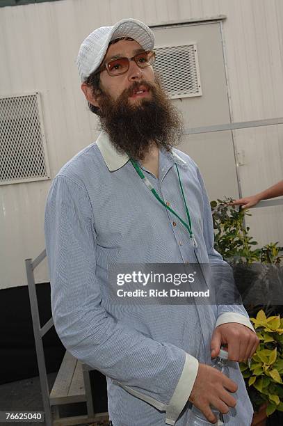 Artist Matisyahu, The Jewish Rapper Backstage at Farm Aid 2007 AT ICAHN Stadium on Randall's Island, NY September 9,2007.