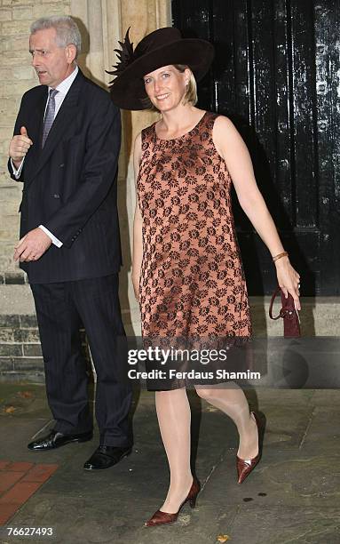 Sophie Wessex attends the wedding of Chloe Delevingne and Louis Buckworth on September 7, 2007 in London, England.